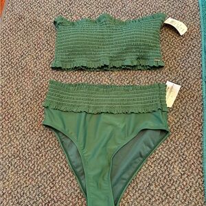 Windsor Green Ruffle Bikini Set